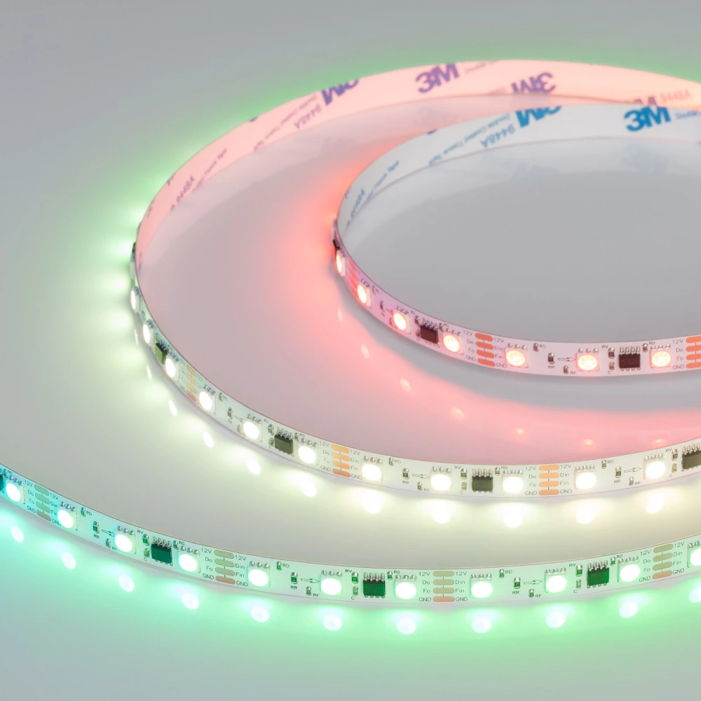 Лента SPI-B60-10mm 12V RGB-PX3-BPT (12 W/m, IP20, 5060, 5m) (Arlight, бегущий огонь) 039179 - Viokon.com