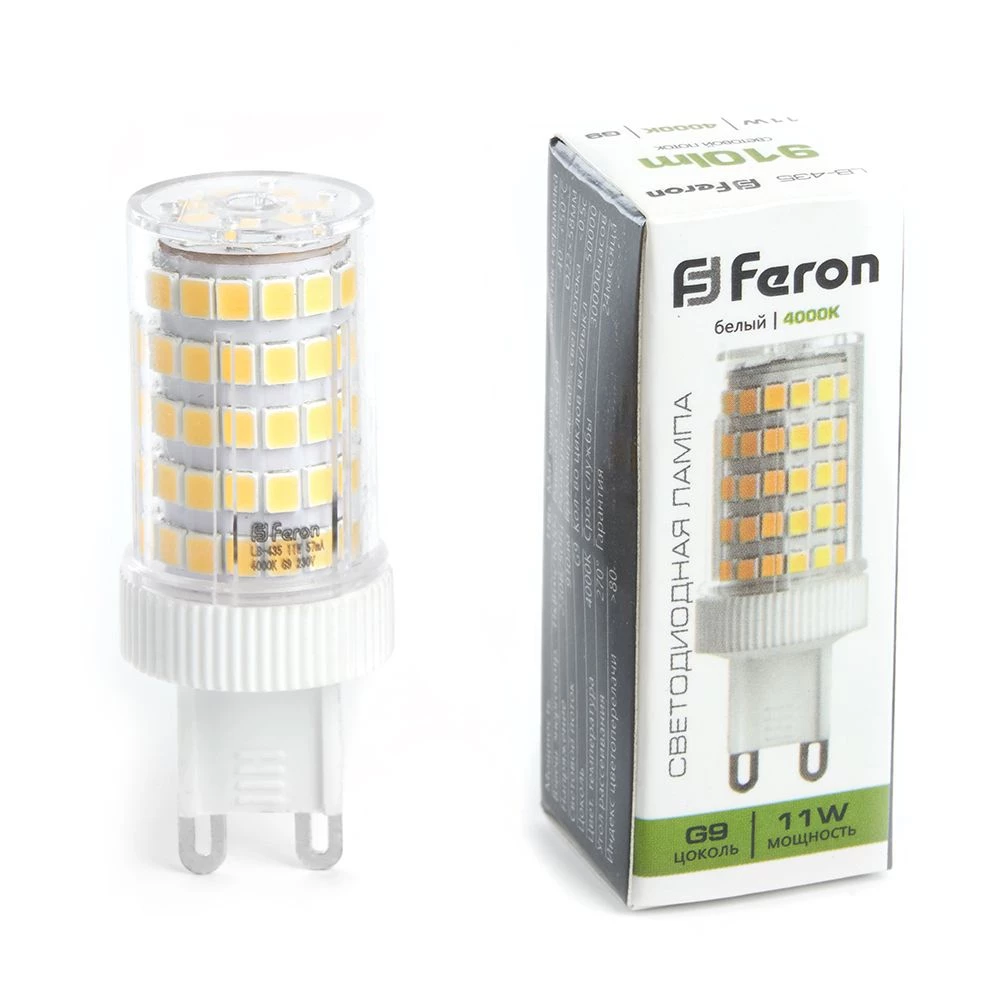 Лампа светодиодная Feron LB-435 G9 11W 175-265V 4000K (38150) - Viokon.com