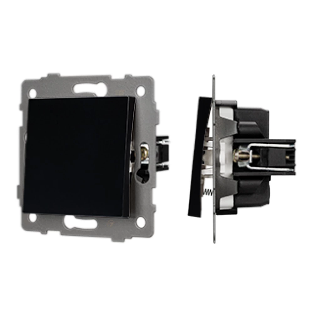 Механизм выключателя одноклавишный самовозвратный SWT-MKR1-PL-BK-V (250V, 10A) (Arlight, -) 049880 - Viokon.com