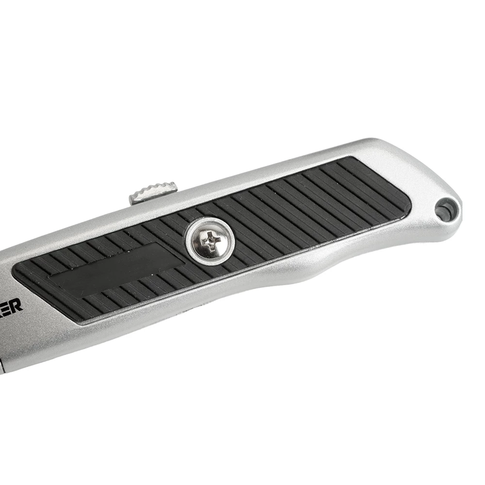 Нож строительно-монтажный с трапециевидным лезвием, 19 мм, 2 лезвия в рукоятке, GS, KMU-13-T (50200) - Viokon.com