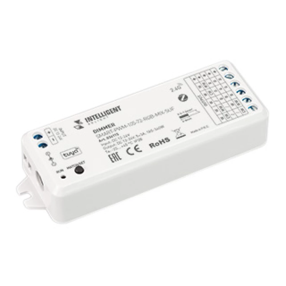 INTELLIGENT ARLIGHT Диммер SMART-PWM-105-72-RGB-MIX-SUF (12-24V, 5x3A, ZB, 2.4G) (IARL, Пластик) 036115 - Viokon.com