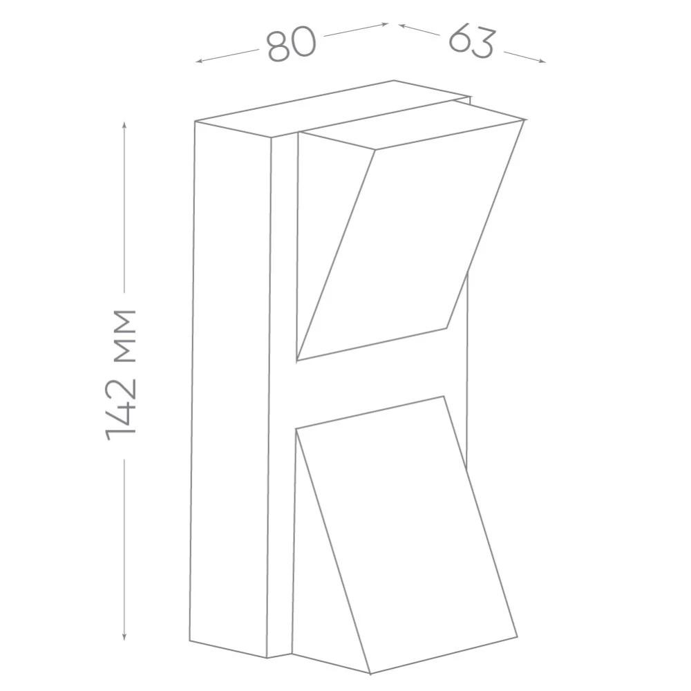 Светильник уличный светодиодный Feron DH103, 2*3W, 400Lm, 4000K, черный (06316) - Viokon.com