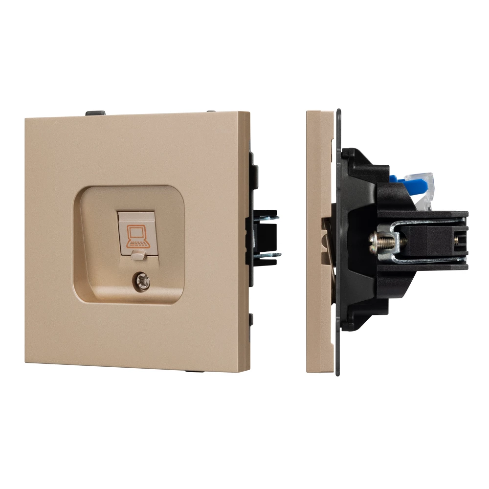 Механизм компьютерной розетки SCT-TENDO-MPC1-PL-GD (RJ-45, CAT6) (Arlight, Песочный) 054099 - Viokon.com