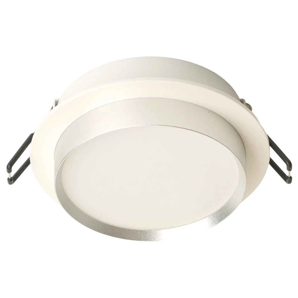 Светильник встраиваемый Feron DL507 потолочный GX53 белый + серебро круг (51353) - Viokon.com