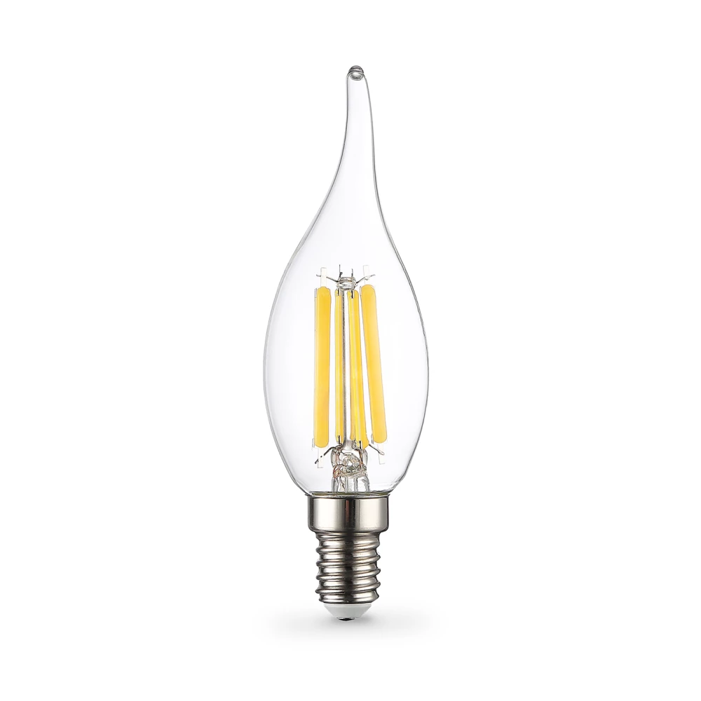 Лампа светодиодная Свеча на ветру CF35 15W 4000K 351524 Filament LED CF35 15W E14 4000K 220-240V - Viokon.com