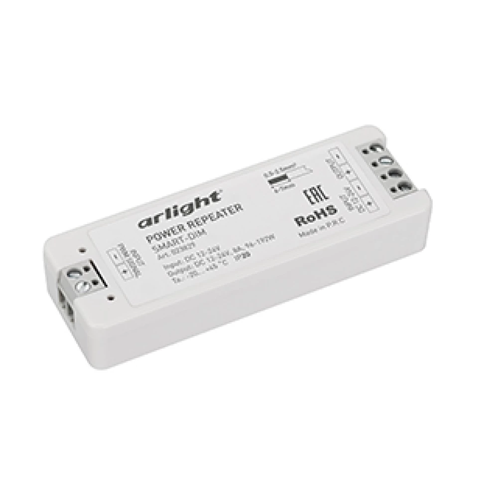 Усилитель SMART-DIM (12-24V, 1x8A) (Arlight, IP20 Пластик, 5 лет) 023829 - Viokon.com