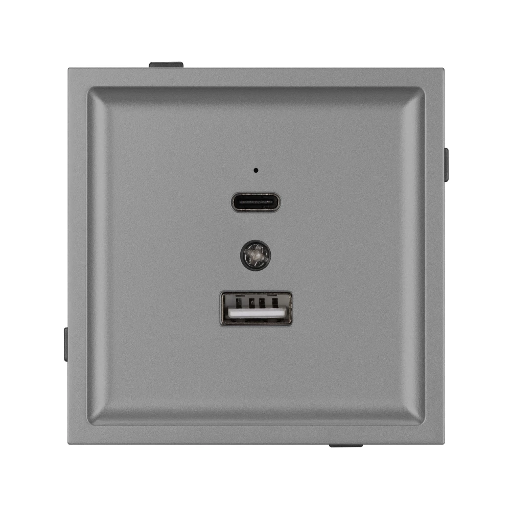 Механизм USB розетки SCT-TENDO-MUAC-PL-GR (5V, 3A, QC3) (Arlight, Графитовый) 054096 - Viokon.com