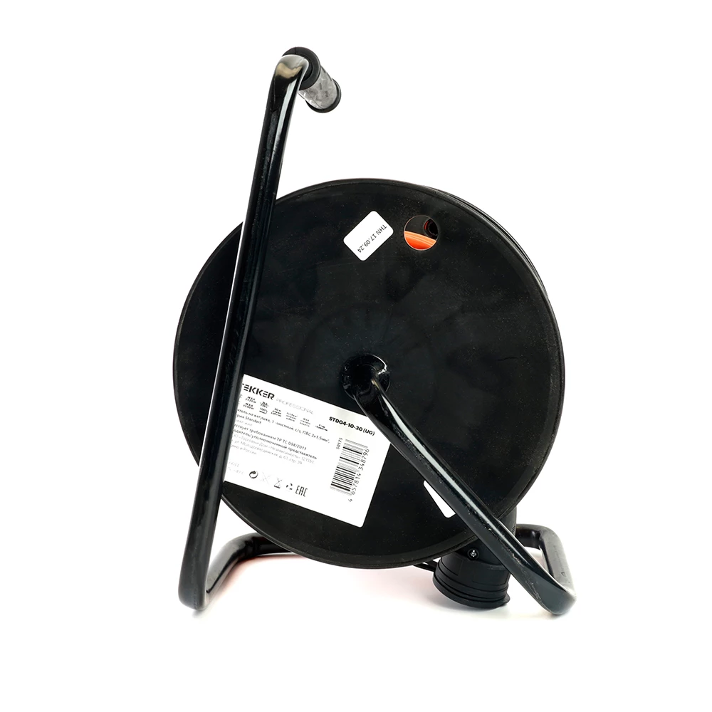 Удлинитель на пластиковой катушке STD04-10-30 (UG) 1-местный с/з 3*1,5, 30м, 250В, 16А, IP44, Standart (29409) (50175) - Viokon.com