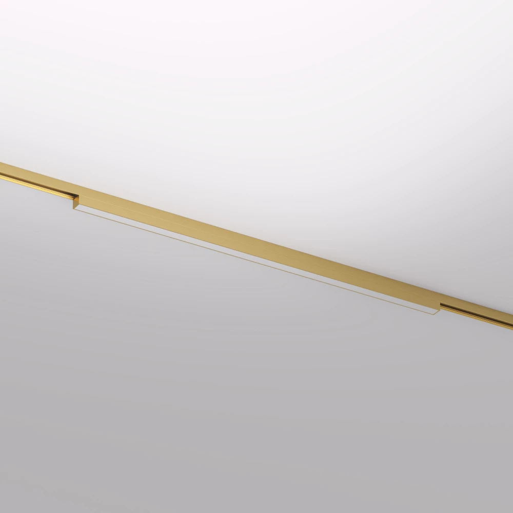 DK5752-SB Светильник для трека SHINE LINEAR со светодиодом L601W19H27 48V DC 24W RA90 3000K IP20 сатинированная латунь алюминий - Viokon.com
