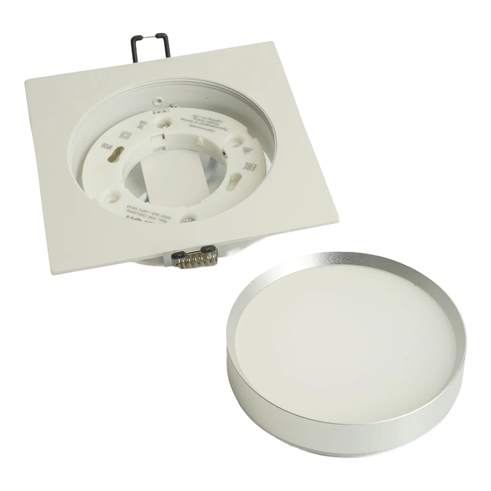 Светильник встраиваемый Feron DL506 потолочный GX53 белый + серебро квадрат (51361) - Viokon.com