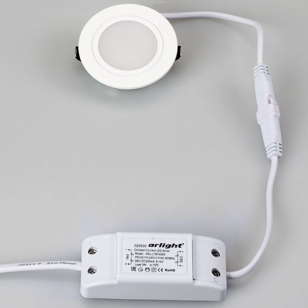 Светодиодный светильник LTM-R60WH-Frost 3W Warm White 110deg (Arlight, IP40 Металл, 3 года) 020762 - Viokon.com