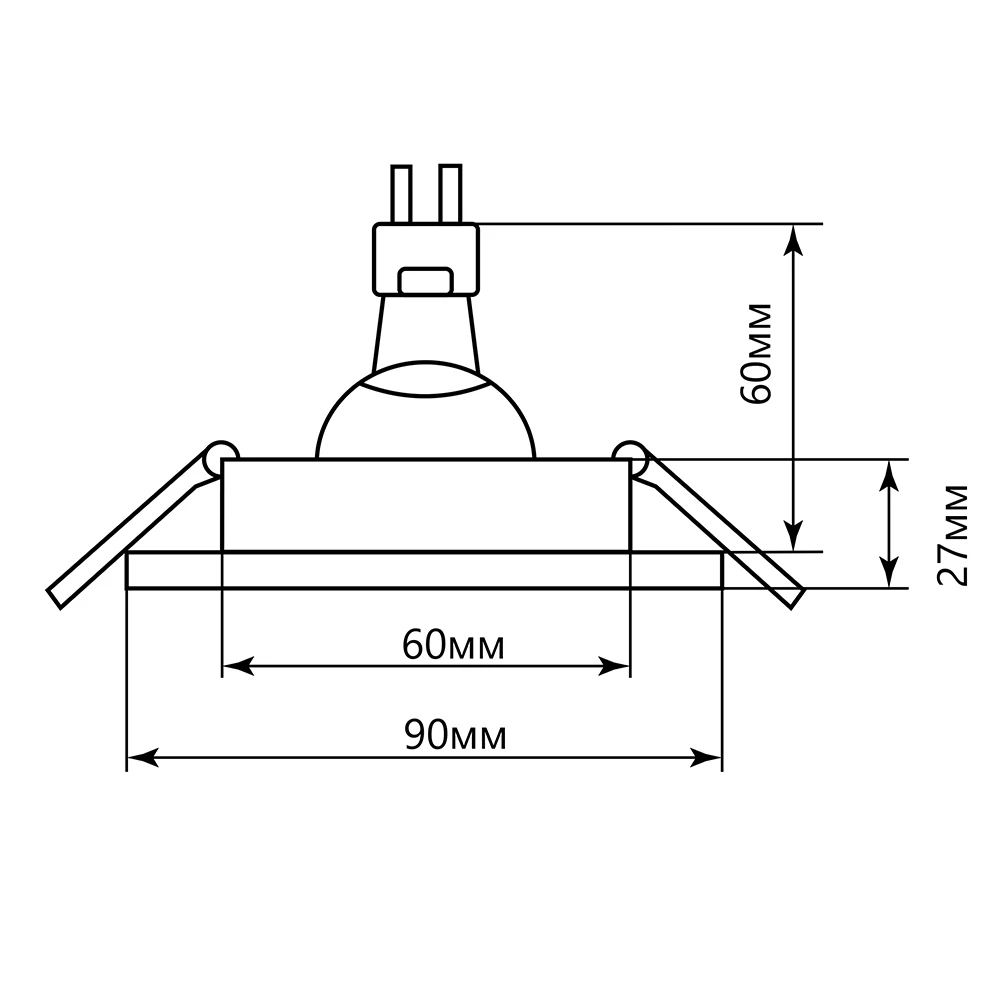 Светильник встраиваемый Feron DL11 потолочный MR16 G5.3 титан (15117) - Viokon.com
