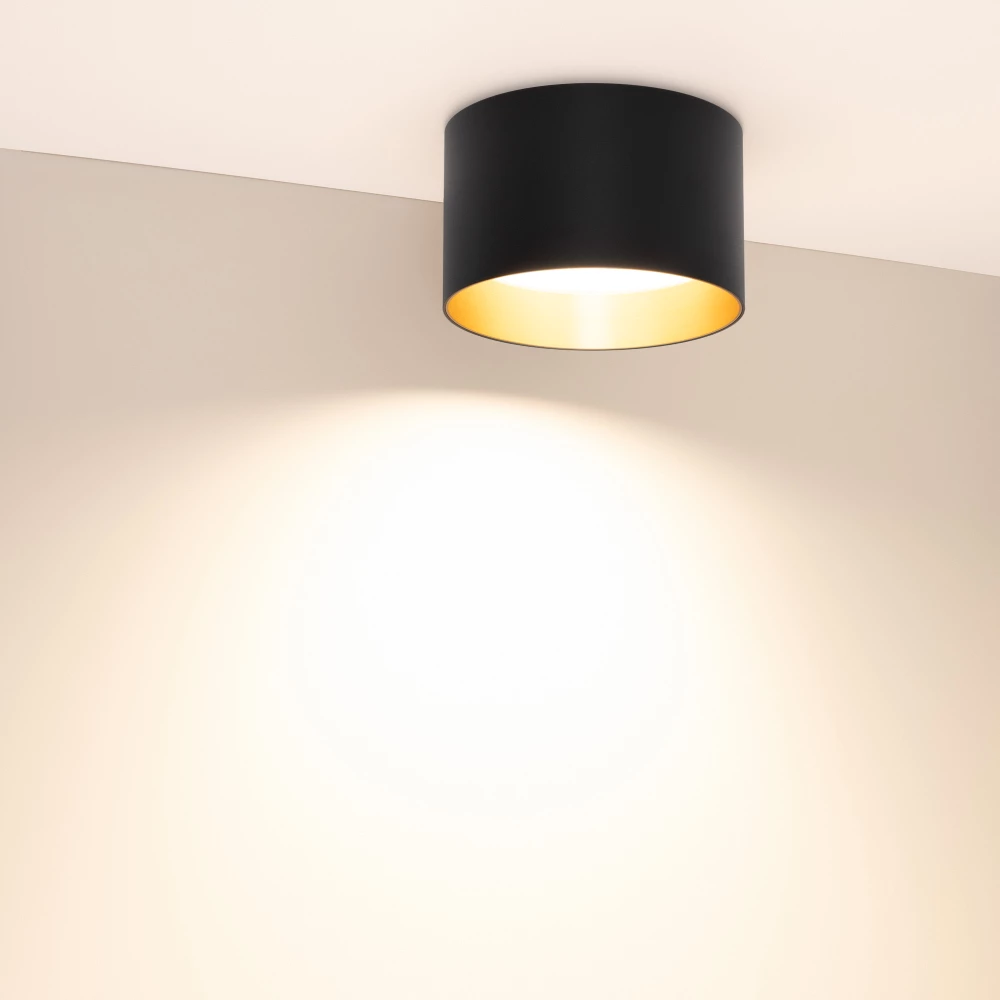 Светильник SP-BISCOTTO-R140-15W Warm3300-MIX (BK-GD, 80 deg, 230V) (Arlight, IP54 Металл, 5 лет) 055027 - Viokon.com