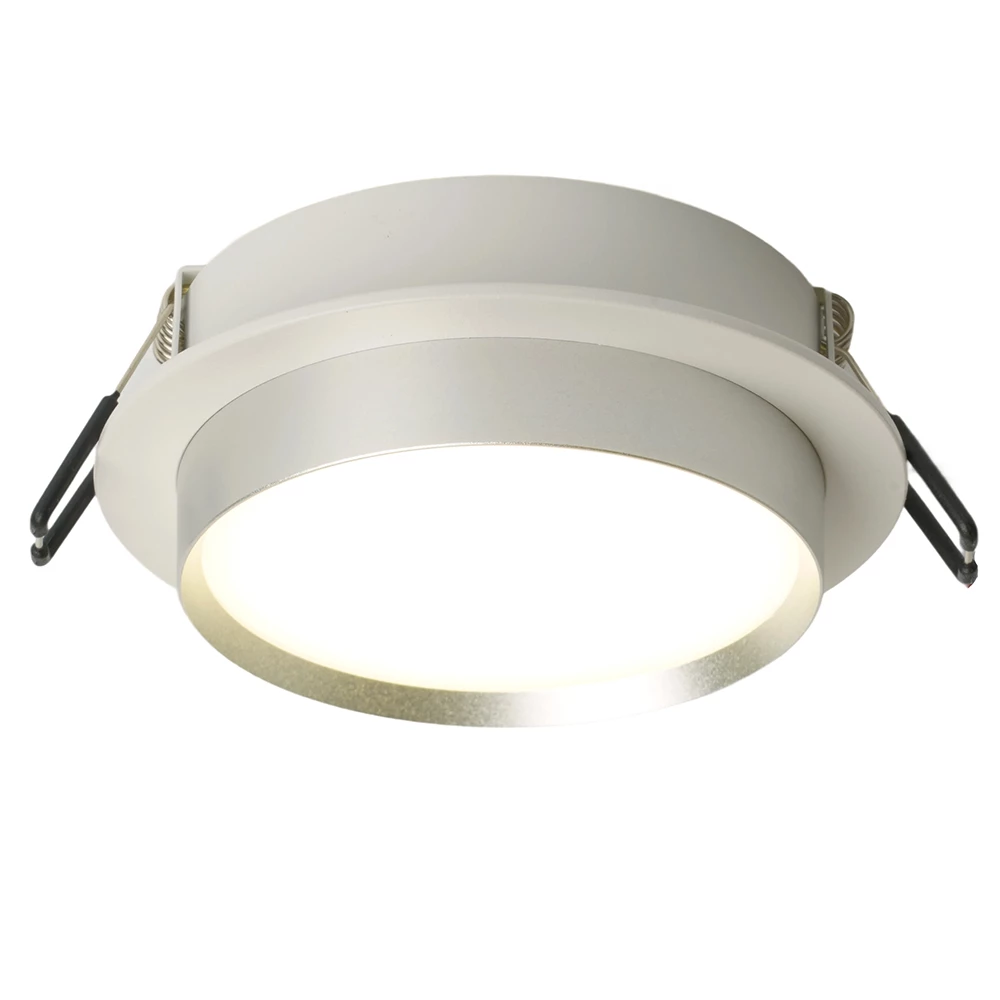 Светильник встраиваемый Feron DL507 потолочный GX53 белый + серебро круг (51353) - Viokon.com