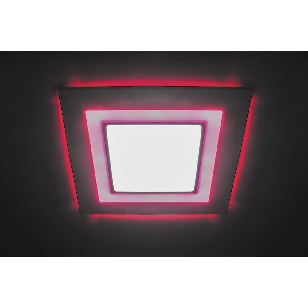 Светодиодный светильник Feron AL2551 встраиваемый 8W 4000K с красной подсветкой, белый (27858) - Viokon.com