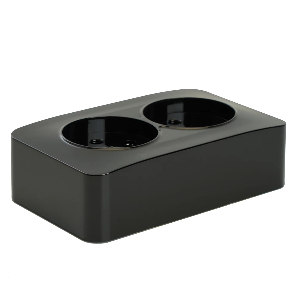 Розетка 2-местная б/з открытой установки, STEKKER, 250В, 10А, IP20, серия София, черный, MST10-12-02 (49315) - Viokon.com