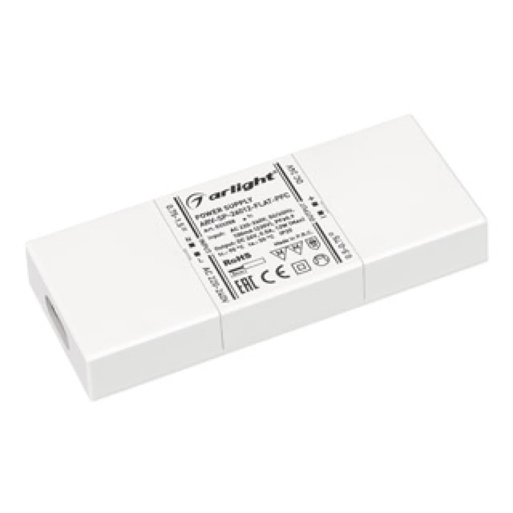 Блок питания ARV-SP-24012-FLAT-PFC (24V, 0.5A, 12W) (Arlight, IP20 Пластик, 5 лет) 033258 - Viokon.com