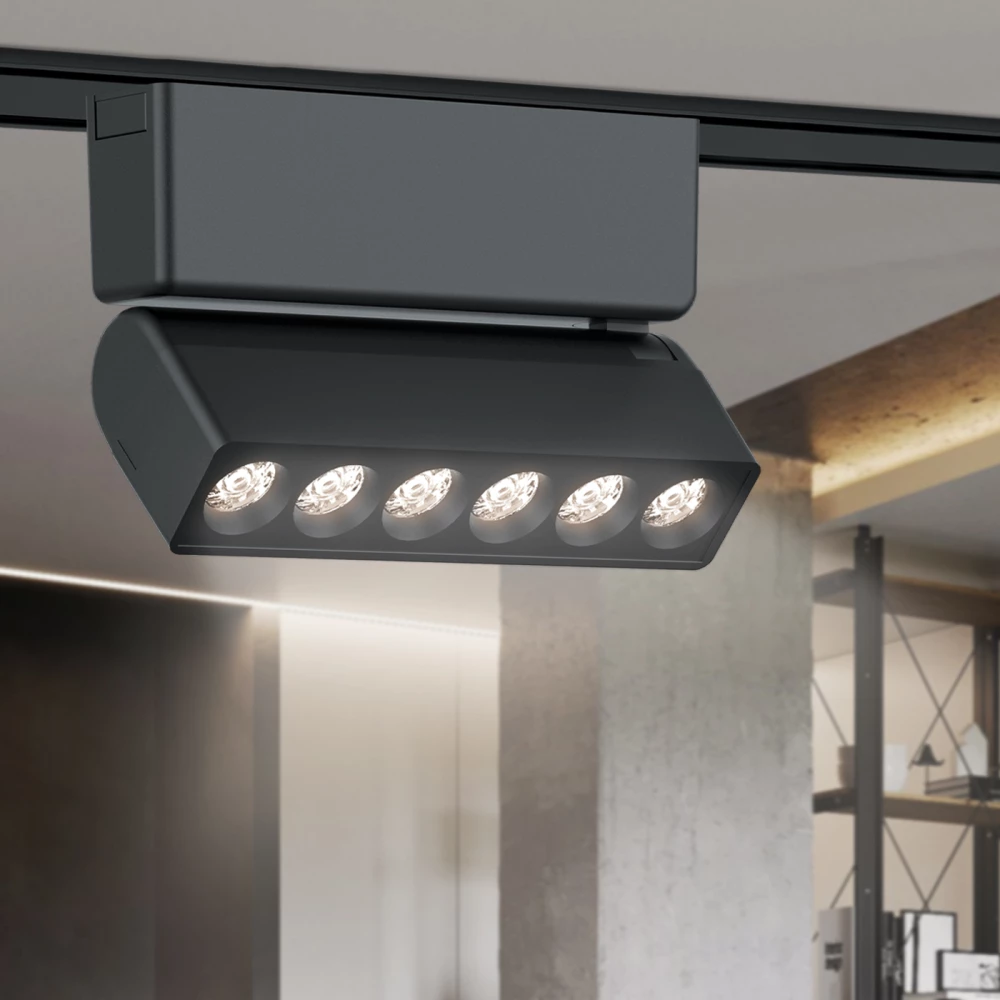 Светильник светодиодный трековый для шинопровода Magnetic Ultra Slim GV1469 BK черный IP20 6W 4200K 48V 24° 122*26*80 - Viokon.com