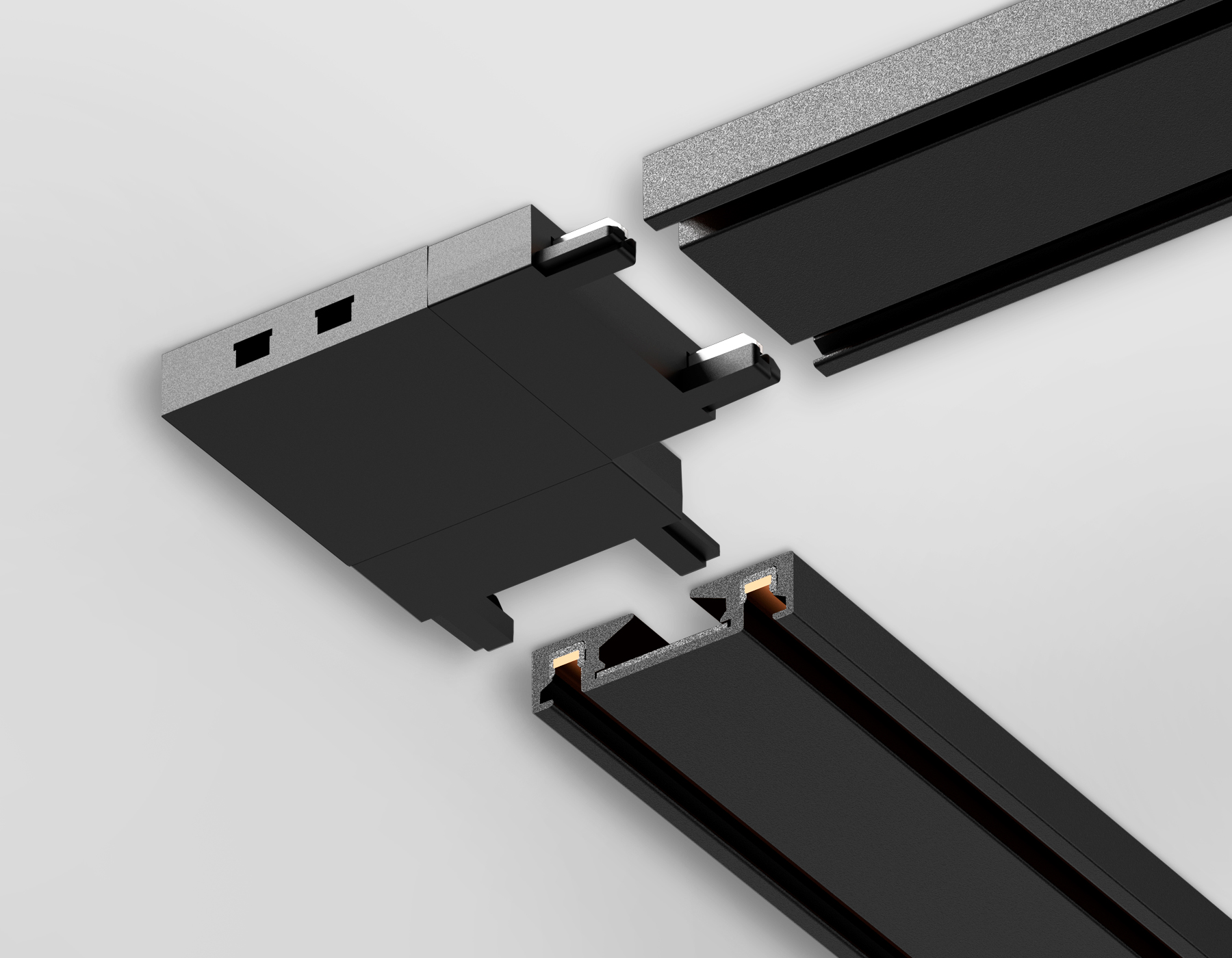 Коннектор угловой для накладного шинопровода Magnetic Ultra Slim GV1116 BK черный угловой коннектор для накладного шинопровода 36*36*6 - Viokon.com