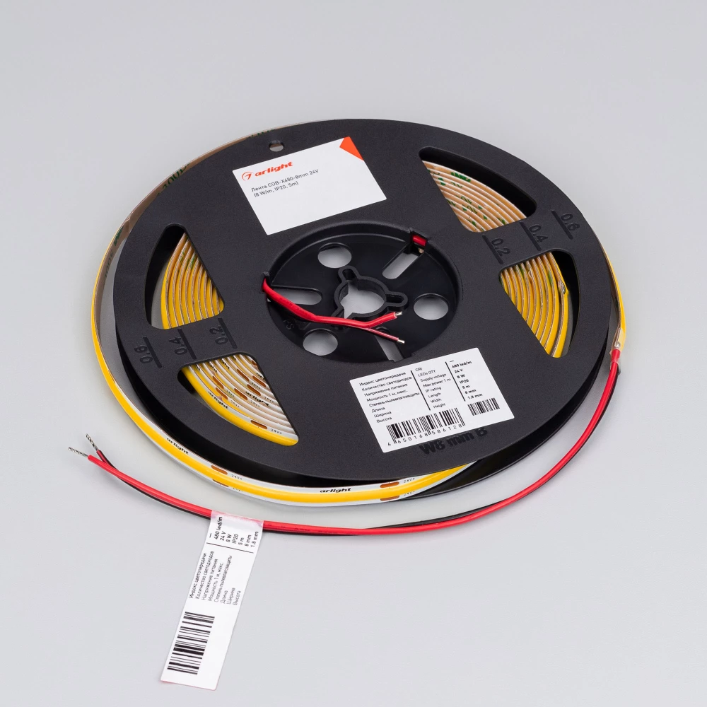 Лента COB-X480-8mm 24V Gold (8 W/m, IP20, 5m) (Arlight, -) 047746 - Viokon.com
