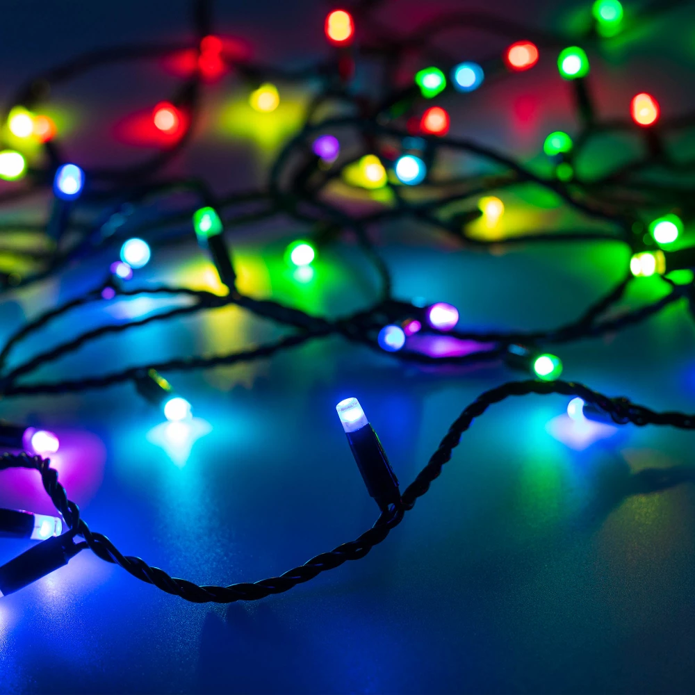 Светодиодная гирлянда ARD-STRING-CLASSIC-10000-BLACK-95LED-LIVE RGBW-DMX (24V, 10W) (Ardecoled, IP65) 031743 - Viokon.com