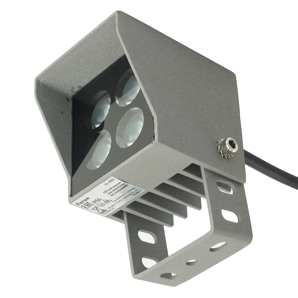 Светодиодный светильник ландшафтно-архитектурный Feron LL-895  AC220-240 4W 6400K IP66, квадрат (51693) - Viokon.com