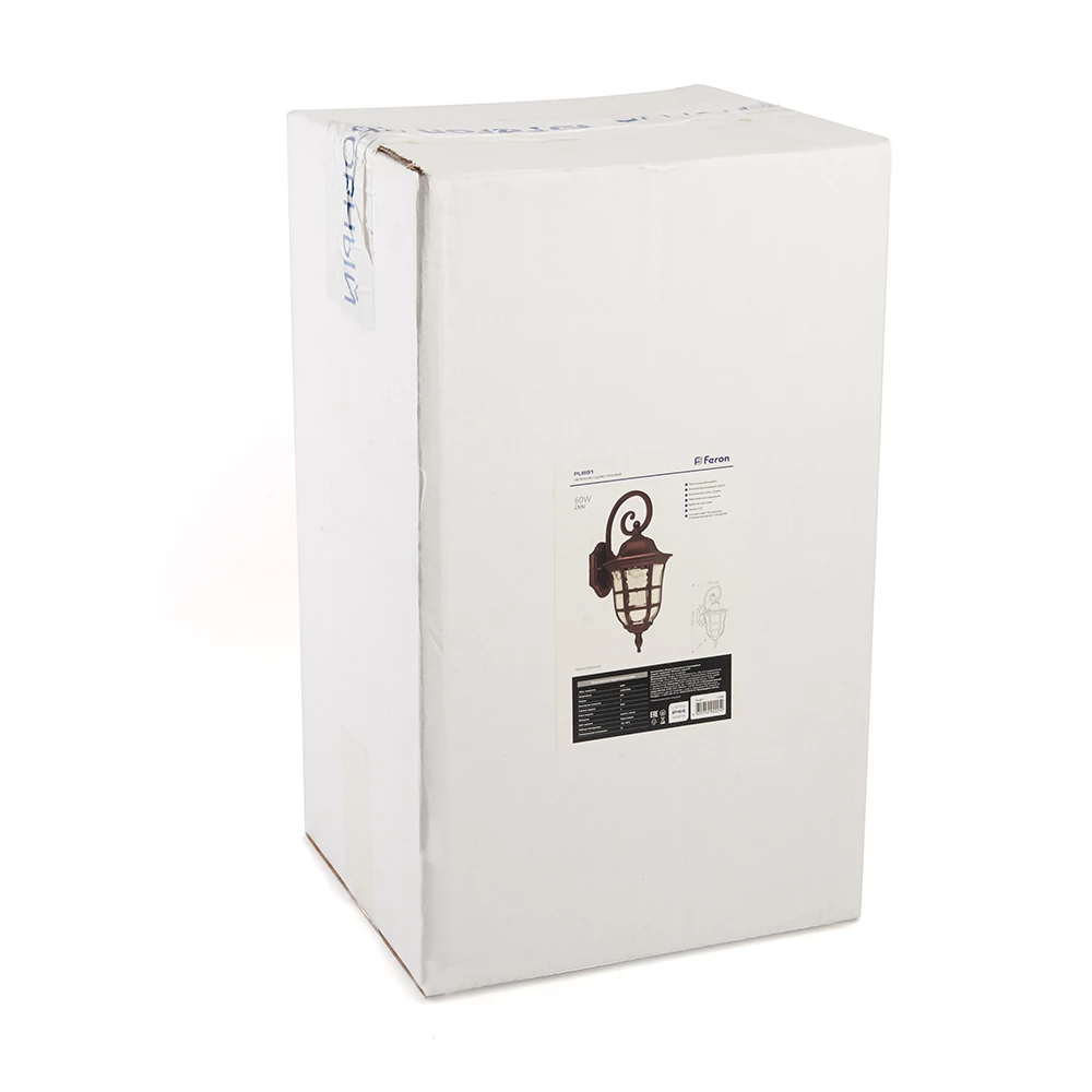 Светильник садово-парковый Feron PL691 на стену вниз 60W 230V E27, коричневый (11696) - Viokon.com
