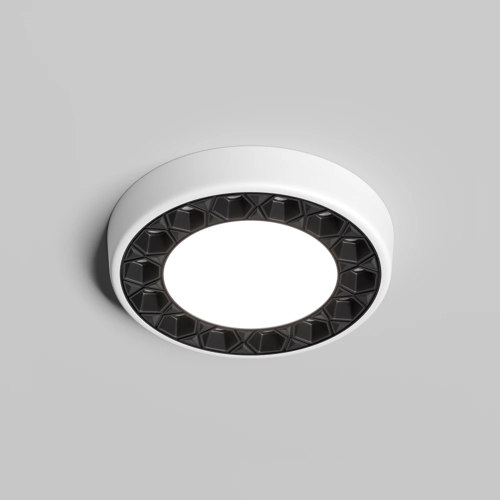 DK2441-WB Встраиваемый светильник DUAL 99 Вт LED 4000K IP 20 d120mm белыйчерный алюминийакрил - Viokon.com