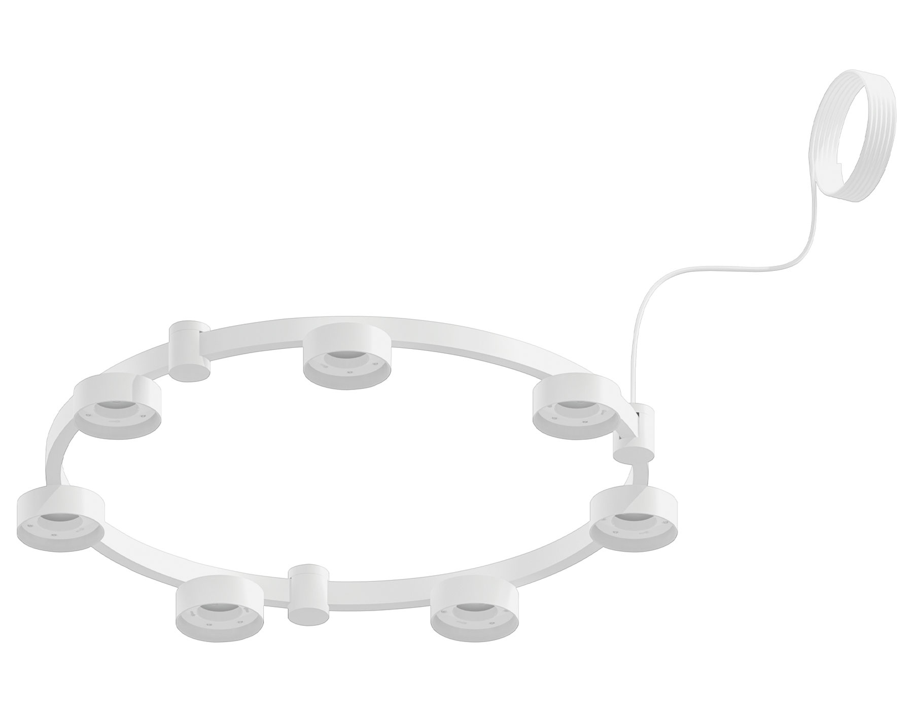 Корпус светильника Techno Ring подвесной для насадок D85 C9236/7 SWH белый песок D635*70.5mm GX53/7 - Viokon.com