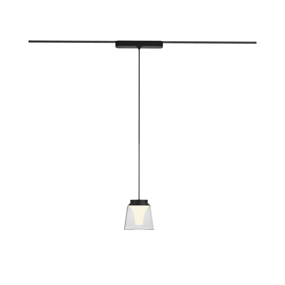 DK5317-BK Светильник для трека Air серия Hang 3000 со светодиодом 9086mm 48V DC 4W RA95 120 3000K IP20 черный алюминий стекло акрил - Viokon.com