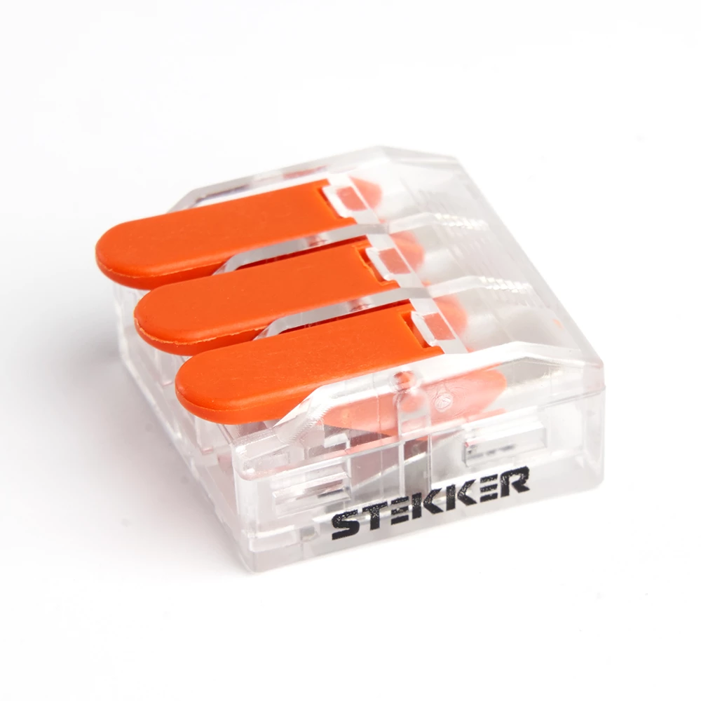 Универсальная компактная клемма 3-проводная STEKKER, LD221-613 (39864) - Viokon.com