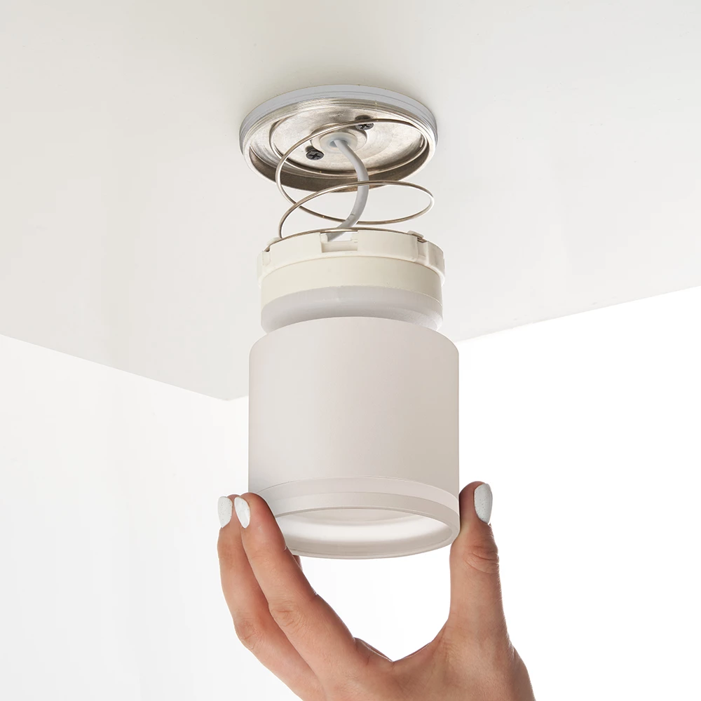 Светильник потолочный Feron HL362 LUNA 12W, 230V, GX53, белый (41996) - Viokon.com