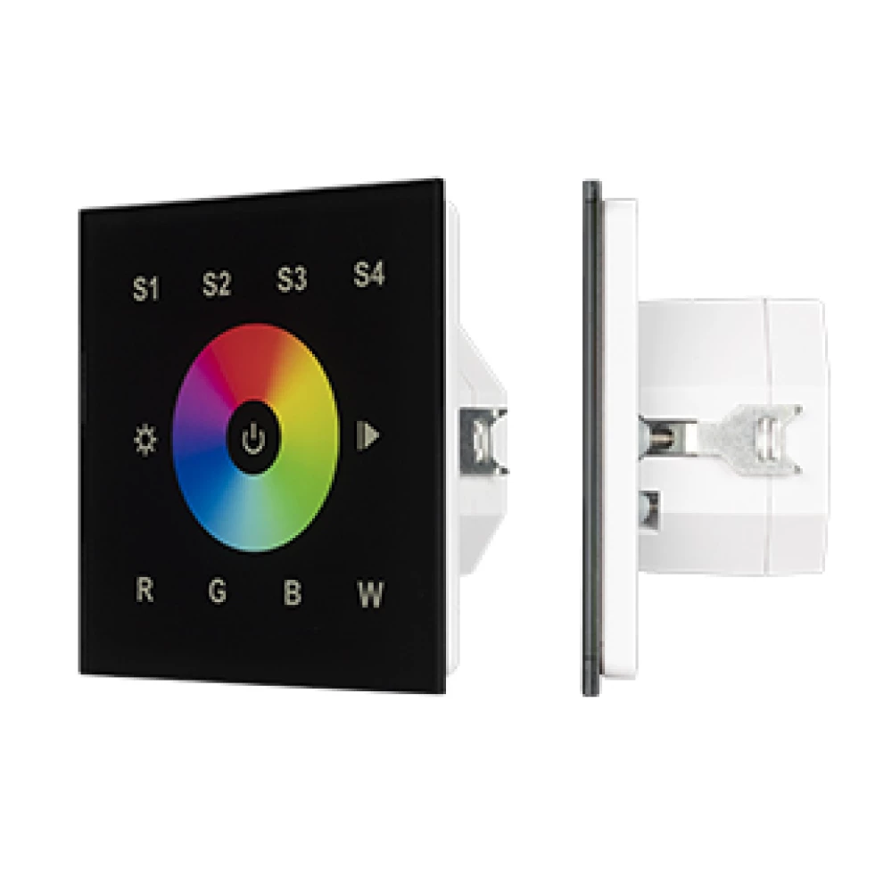 INTELLIGENT ARLIGHT Сенсорная панель DALI-901-11-1G-4SC-RGBW-DT8-IN Black (BUS/230V) (IARL, IP20 Пластик, 3 года) 037199 - Viokon.com