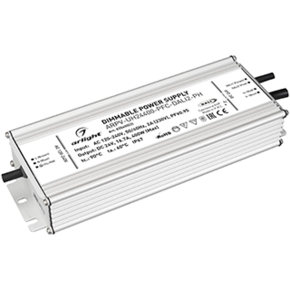 Блок питания ARPV-UH24400-PFC-DALI2-PH (24V, 16.7A, 400W) (Arlight, IP67 Металл, 7 лет) 025655(2) - Viokon.com