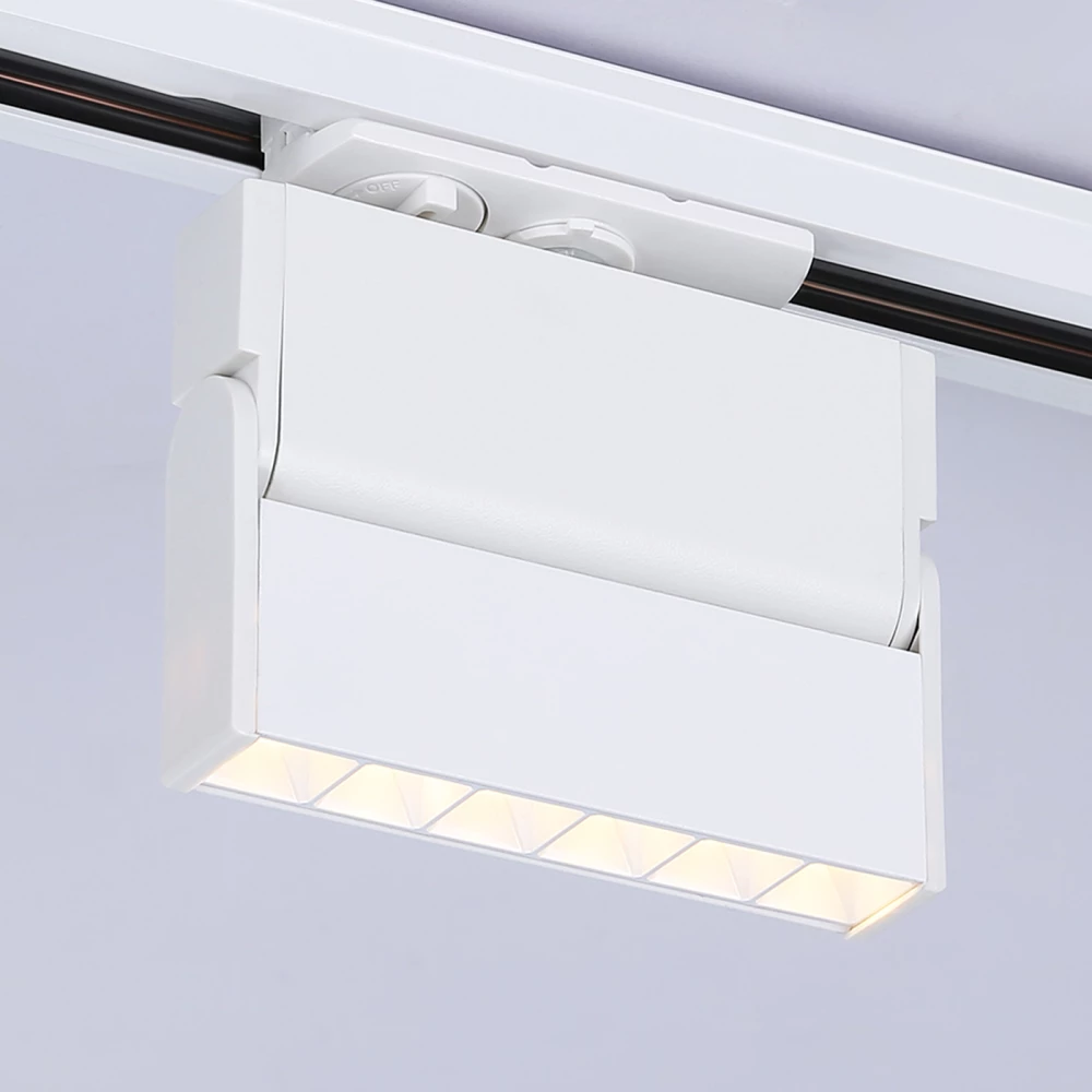 Трековый однофазный светодиодный светильник GL6811 WH белый LED 6W 3000K 24° 115*22*87 - Viokon.com
