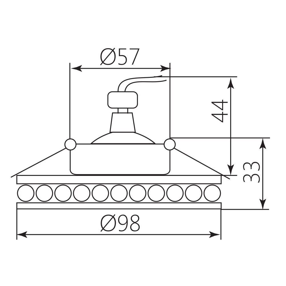 Светильник встраиваемый с белой LED подсветкой Feron C1015MO потолочный MR16 G5.3 прозрачный (28573) - Viokon.com