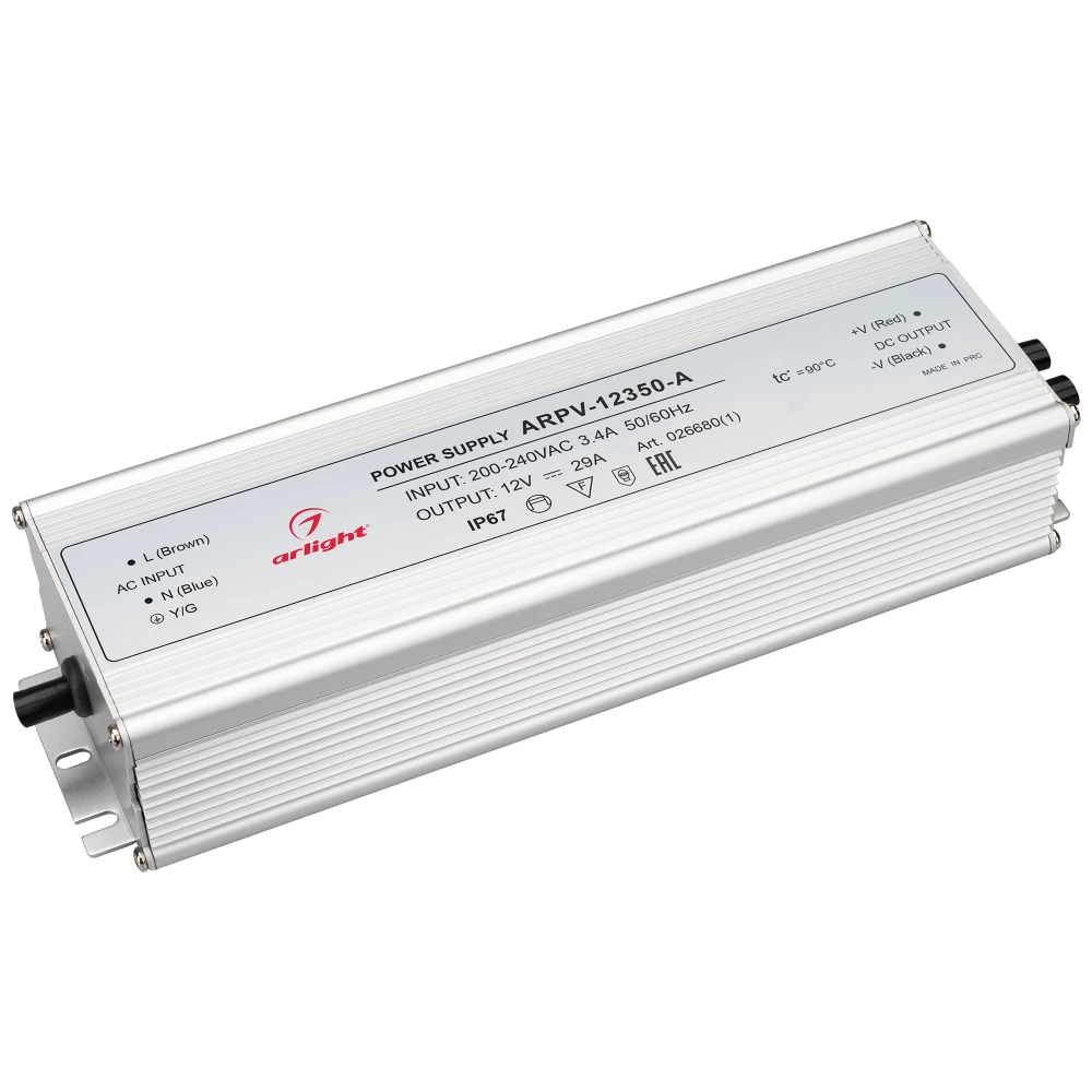 Блок питания ARPV-12350-A (12V, 29.0A, 350W) (Arlight, IP67 Металл, 3 года) 026680(1) - Viokon.com