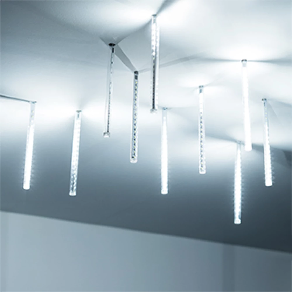 Светодиодная гирлянда ARD-ICEFALL-CLASSIC-D12-200-10PCS-CLEAR-32LED-LIVE WHITE (230V, 10.5W) (Ardecoled, IP65) 026043 - Viokon.com