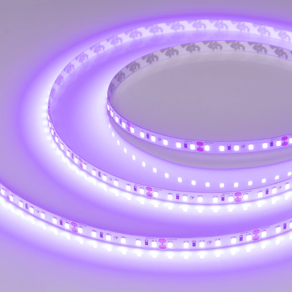 Лента RT-A120-8mm 24V Violet (9.6 W/m, IP20, 2835, 5m) (Arlight, -) 043384 - Viokon.com