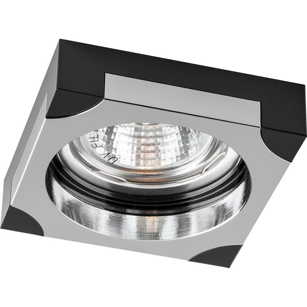 Светильник встраиваемый Feron DL192 потолочный MR16 G5.3 черный - хром (18759) - Viokon.com