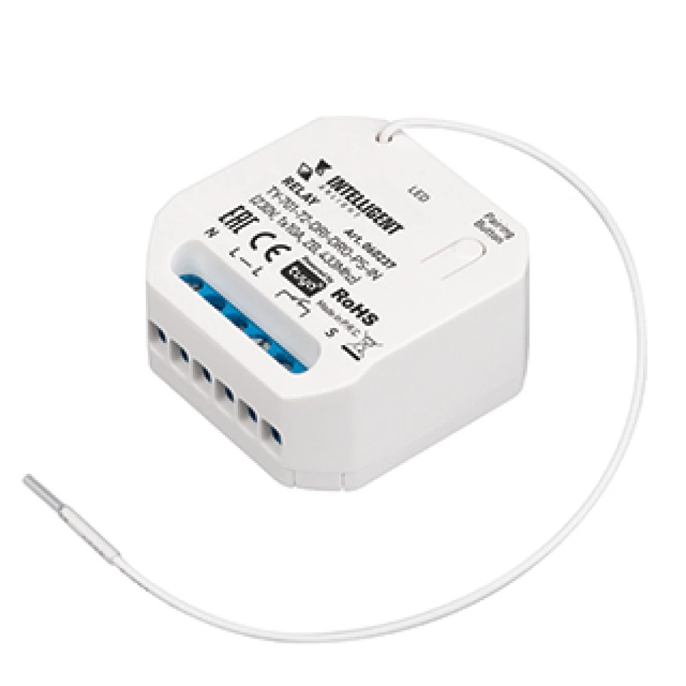 INTELLIGENT ARLIGHT Релейный модуль TY-701-72-DRI-DRO-PS-IN (230V, 1x10A, ZB, 433Mhz) (IARL, IP20 Пластик, 3 года) 060237 - Viokon.com