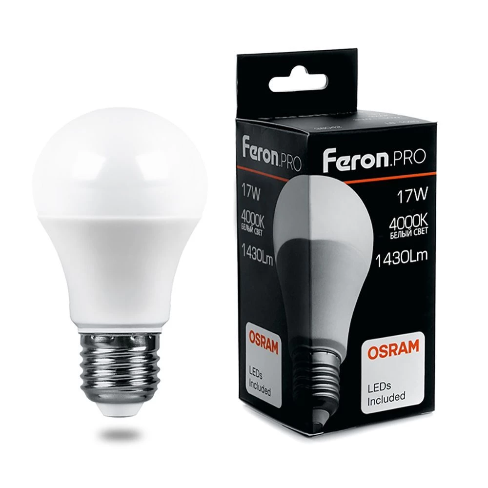 Лампа светодиодная Feron.PRO LB-1017 Шар E27 17W 175-265V 4000K (38039) - Viokon.com