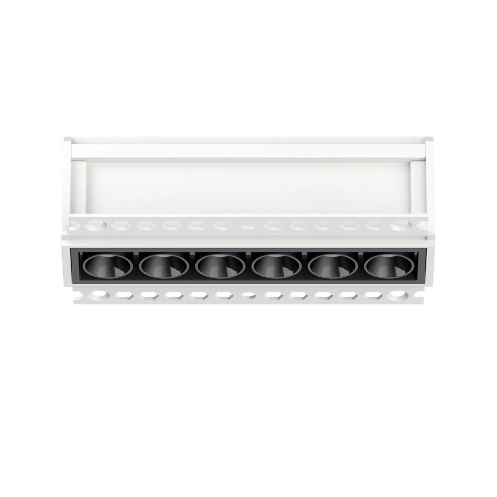 DK2531-WB Встраиваемый светильник SPACE со светодиодом под шпатлевку L126mm 220V 10W 38 4000К IP20 белыйчерный алюминий - Viokon.com