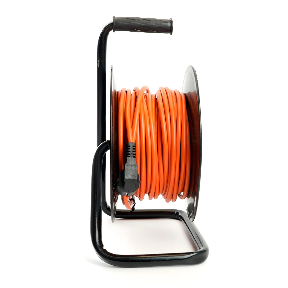 Удлинитель на катушке Stekker STD03-44-30 Standart 4-местный с/з ПВС 3*1,5, оранжевый, 16А, IP44, 30м (29407) (50172) - Viokon.com