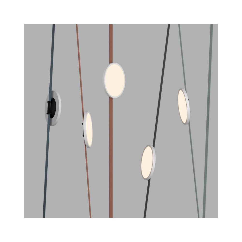 DK5567-WHBK Cветильник для трека-ремня Belty серия Flow со светодиодом D168H295мм 48V DC 10W RA90 120 3000K IP20 белый с черным алюминий - Viokon.com