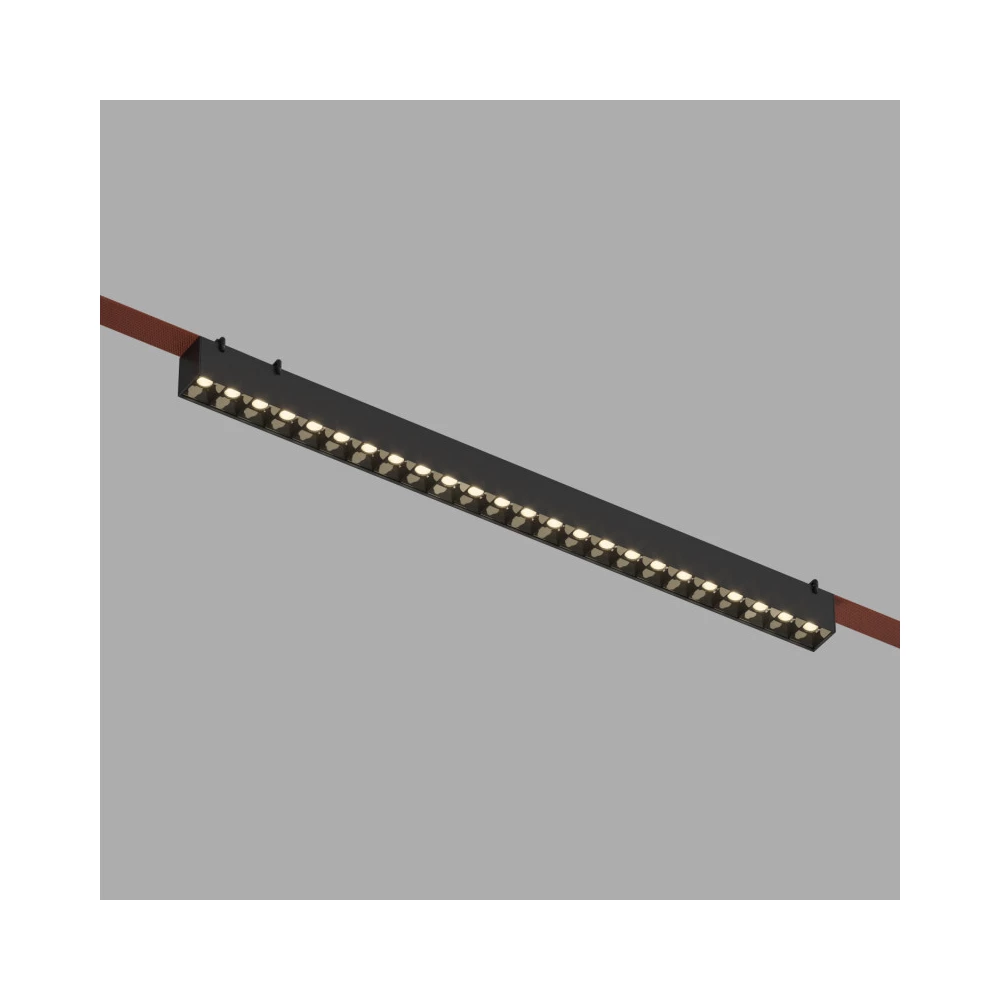 DK5573-BK Cветильник для трека-ремня Belty серия Grill со светодиодом L642W40H45мм 48V DC 24W RA90 24 3000K IP20 черный алюминий - Viokon.com