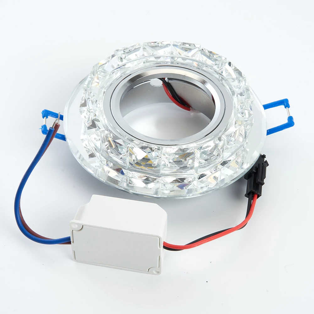 Светильник встраиваемый с белой LED подсветкой Feron CD878 потолочный MR16 G5.3 прозрачный (28823) - Viokon.com