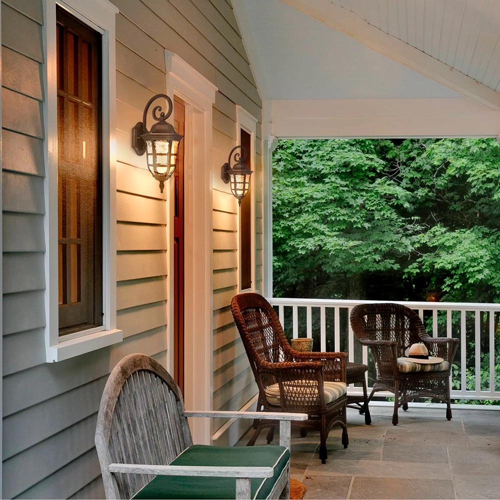 Светильник садово-парковый Feron PL691 на стену вниз 60W 230V E27, коричневый (11696) - Viokon.com