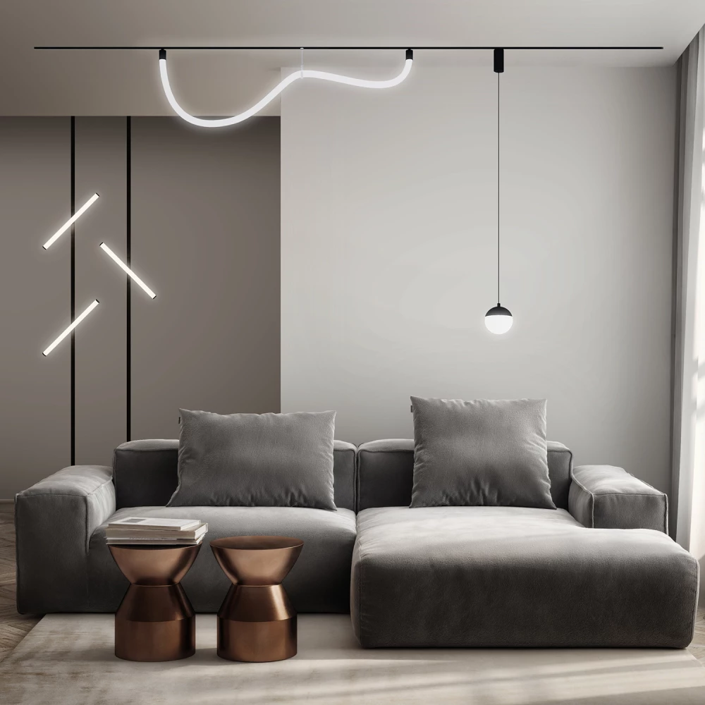 DK8056-BK Подвесной светильник SMART MOON 12W DIM 3000K-6000K черный алюминий акрил - Viokon.com