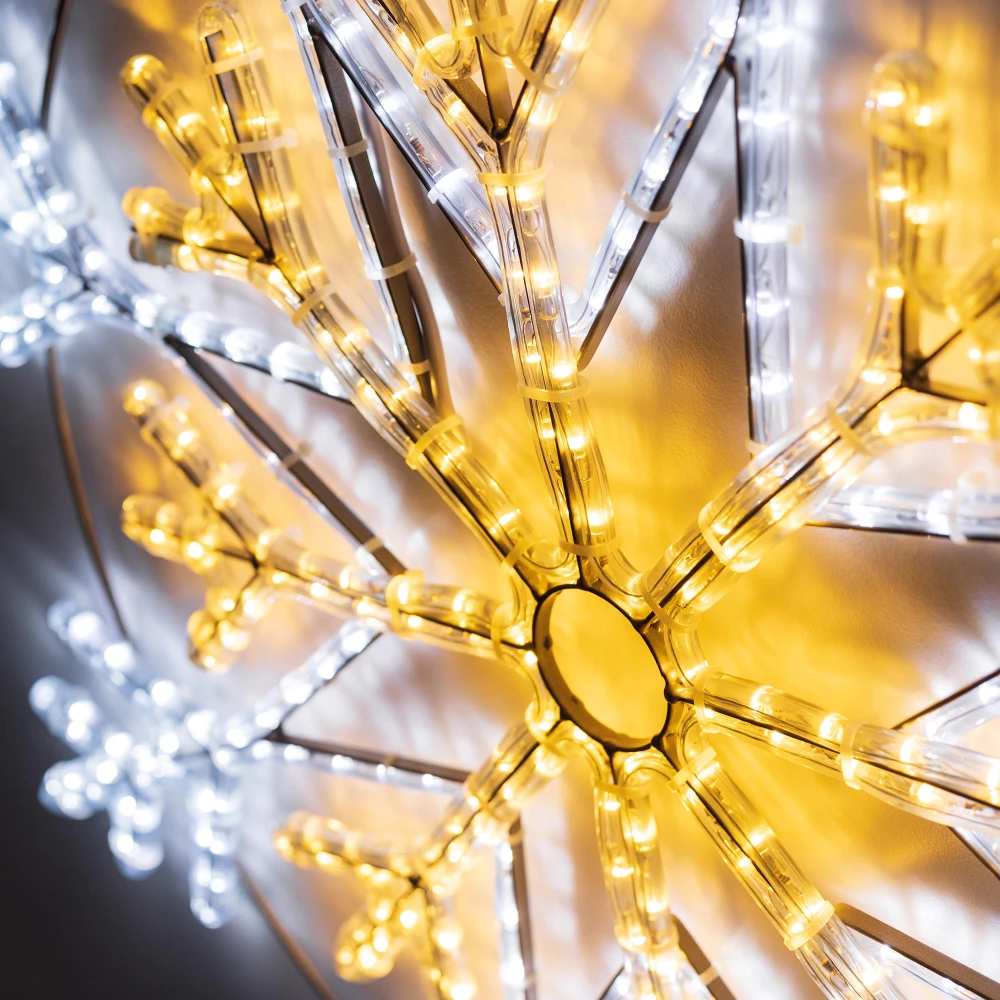 Световая Фигура ARD-SNOWFLAKE-M12-900x900-576LED White/Warm (230V, 36W) (Ardecoled, IP65) 034262 - Viokon.com